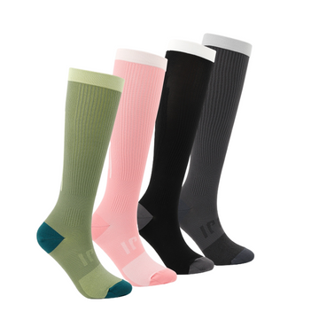 Bas de contention lot de 4 paires de différentes couleurs respirant et résistant pour sportive cyclisme chaussettes de compression